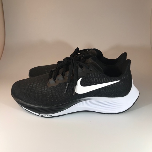 Nike Air Zoom Pegasus 37 Black White Extra Wide